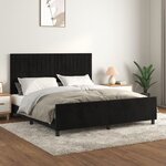 vidaXL Cadre de lit avec tête de lit Noir 180x200 cm Velours
