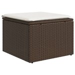 vidaXL Salon de jardin et coussins 11 Pièces marron résine tressée