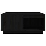 vidaXL Table basse Noir 80x81x36 5 cm Bois massif de pin