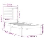 Vidaxl cadre de lit bois massif 90x200 cm