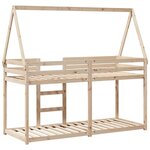 vidaXL Lit superposé avec toit 90x200 cm bois de pin massif
