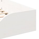 vidaXL Cadre de lit surélevé Blanc 100 x 200 cm Bois massif en pin