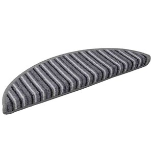 vidaXL Tapis d'escalier auto-adhésifs 15 Pièces Gris 56 x 17 x 3 cm