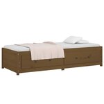 vidaXL Lit de jour sans matelas marron miel 90x190 cm bois pin massif