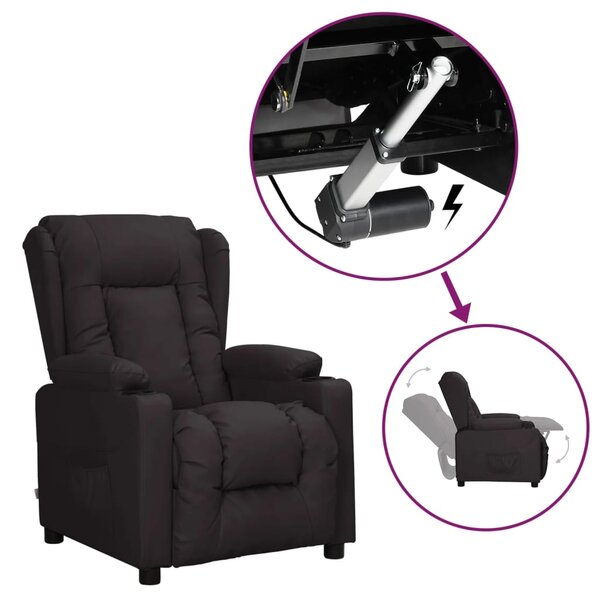 vidaXL Fauteuil Noir Similicuir