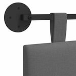 vidaXL Tête de lit suspendue Gris foncé Tissu