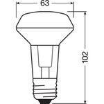 Osram spot r63 led verre clair 2 6w=40 e27 chaud