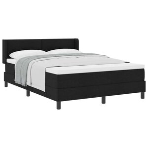vidaXL Lit à ressorts avec tête de lit Noir 200 x 140 cm tissu