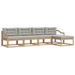 vidaXL Ensemble de canapés d'extérieur 4 pc Blanc et gris clair