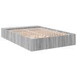 vidaXL Cadre de lit sonoma gris 140x190 cm bois d'ingénierie