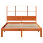 vidaXL Lit bibliothèque sans matelas cire marron 120x200 cm pin massif