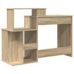 vidaXL Bureau avec Rangement Chêne sonoma 120.5 x 44 x 88.5 cm