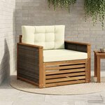 vidaXL Sofa de milieu extérieur Bois d'Acacia Massif Naturel