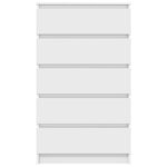 vidaXL Commode Blanc 60x36x103 cm Bois d'ingénierie
