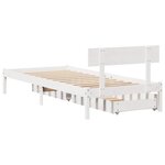 vidaXL Cadre de lit sans matelas blanc 100x200 cm bois de pin massif