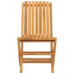 vidaXL Chaises de jardin pliantes lot de 8 47x47x89cm bois massif teck