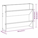 vidaXL Cabinets à chaussures muraux 2 Pièces Vieux bois 60 x 18 x 60 cm