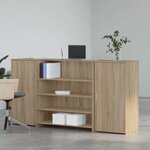 vidaXL Bureau réception chêne sonoma 200x50x103 5 cm bois d'ingénierie