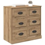 vidaXL Buffet Chêne artisanal 70 x 35 5 x 67 5 cm Bois d'ingénierie