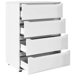 vidaXL Armoires de rangement 2 Pièces Blanc brillant 80 x 48 x 105 cm