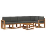 vidaXL Ensemble de canapés d'extérieur 7 pc Naturel et Anthracite