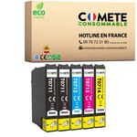T0715 - 5 cartouches compatibles pour Epson T0715 - COMETE