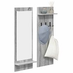vidaXL Porte-manteau mural avec étagère Gris Sonoma 70 x 10 x 90 cm