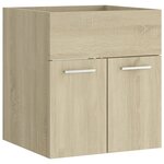 Vidaxl armoire d'évier avec lavabo intégré chêne sonoma aggloméré