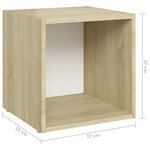 vidaXL Ensemble de meubles TV 5 Pièces Blanc chêne sonoma Bois ingénierie