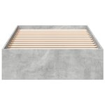 vidaXL Cadre de lit avec tiroirs sans matelas gris béton 90x190 cm