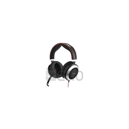 Jabra evolve 80 ms casque circum-aural stereo filaire - casque optimisé microsoft teams avec suppression active du bruit - câble