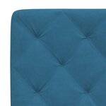 vidaXL Cadre de lit avec tête de lit bleu 90x200 cm velours