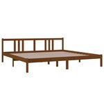 vidaXL Cadre de lit sans matelas marron miel bois massif 200x200 cm