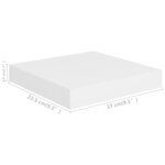 vidaXL Étagère flottante murale blanc 23x23 5x3 8 cm MDF