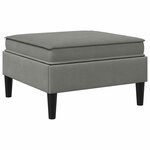 vidaXL Pouf avec Rangement Gris foncé Velours