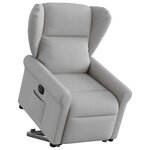vidaXL Fauteuil inclinable électrique gris nuage tissu