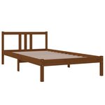vidaXL Cadre de lit sans matelas marron miel bois massif 100x200 cm