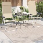 vidaXL Tapis de surface Carré PALMERAS Beige 120 x 120 cm Polyester