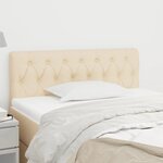 vidaXL Tête de lit Crème 100x7x78/88 cm Tissu