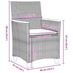 vidaXL Set de salle à manger de jardin 5 pièces avec coussins beige en Rattan poly