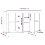 vidaXL Buffet Chêne fumé 120x36x69 cm Bois d'ingénierie