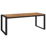 vidaXL Table de jardin et pieds en forme de U 200x90x75 cm bois acacia