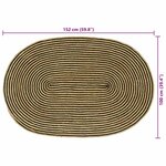 vidaXL Tapis Naturel et Noir 100 x 152 cm Jute