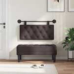 vidaXL Tête de lit suspendue Marron foncé Tissu
