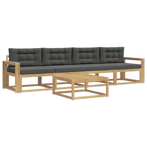 vidaXL Ensemble de canapés d'extérieur 4 pc Blanc et anthracite
