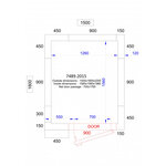 Chambre froide négative & groupe négatif - hauteur 2200 mm - combisteel -  - 1500 x 1800