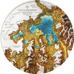 Pièce de monnaie en Argent 25 Dollars g 155.5 (5 oz) Millésime 2025 Topography YELLOWSTONE