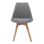 Lot de 4 chaises de salle à manger 82 x 49 x 54 cm moderne design robuste bouclé gris 03_0009823