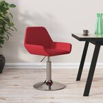 vidaXL Chaise pivotante de salle à manger Rouge bordeaux Tissu