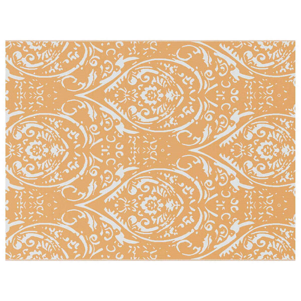 vidaXL Tapis d'extérieur ARAKIL Orange et blanc 300 x 400 cm PP